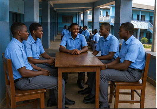 Travail de groupe au préau